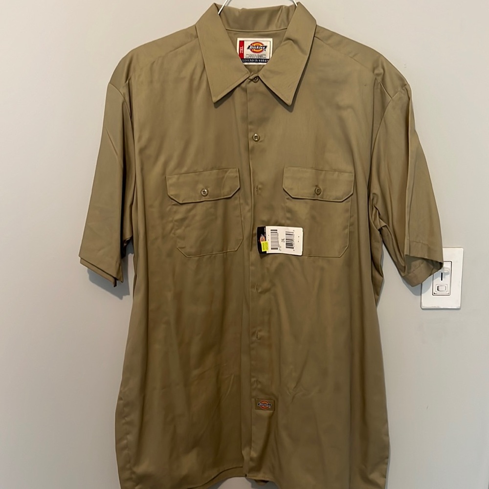 Dickies Tan 2X button up shirt New